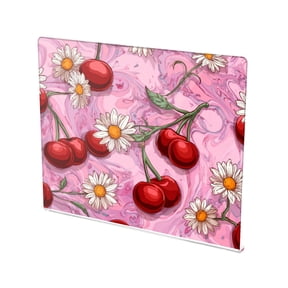 13.4" x 16.5" Food-Grade Acrylic Cutting Board Non-Slip Kitchen Chopping Board Cherry Fruit