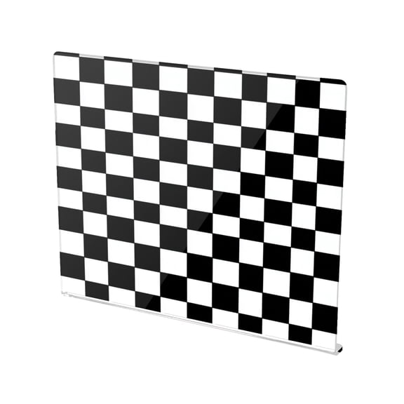13.4" x 16.5" Food-Grade Acrylic Cutting Board Non-Slip Kitchen Chopping Board Classic Black-and-white Checkered Pattern