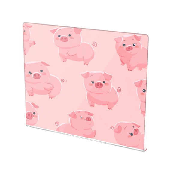13.4" x 16.5" Food-Grade Acrylic Cutting Board Non-Slip Kitchen Chopping Board Cute Cartoon Pig