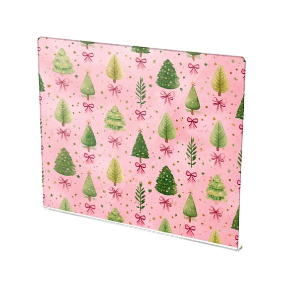 13.4" x 16.5" Food-Grade Acrylic Cutting Board Non-Slip Kitchen Chopping Board Cute Christmas Tree Pattern