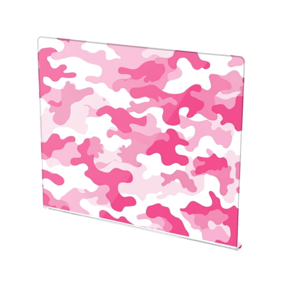 13.4" x 16.5" Food-Grade Acrylic Cutting Board Non-Slip Kitchen Chopping Board Cute Pink Camouflage Pattern
