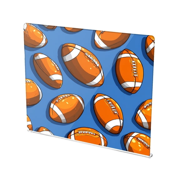 13.4" x 16.5" Food-Grade Acrylic Cutting Board Non-Slip Kitchen Chopping Board Dark Blue Background Rugby