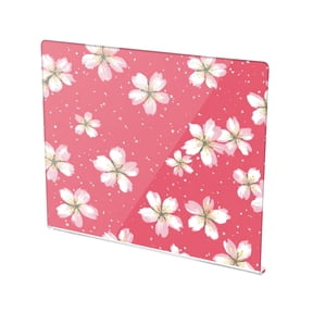 13.4" x 16.5" Food-Grade Acrylic Cutting Board Non-Slip Kitchen Chopping Board Delicate Pink Cherry Pattern