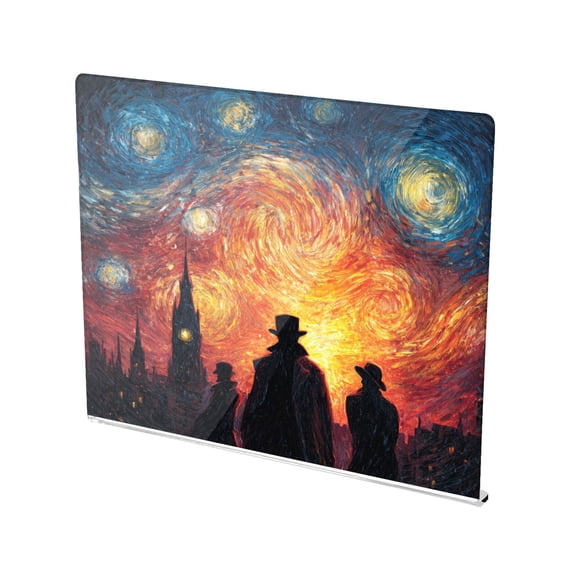 13.4" x 16.5" Food-Grade Acrylic Cutting Board Non-Slip Kitchen Chopping Board Detective Story