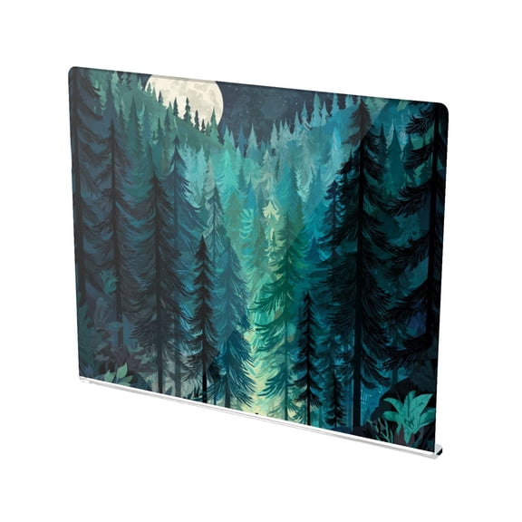 13.4" x 16.5" Food-Grade Acrylic Cutting Board Non-Slip Kitchen Chopping Board Forest Explorer