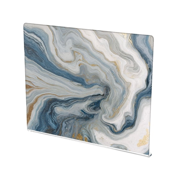 13.4" x 16.5" Food-Grade Acrylic Cutting Board Non-Slip Kitchen Chopping Board Gray Marble