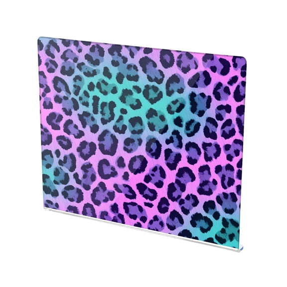 13.4" x 16.5" Food-Grade Acrylic Cutting Board Non-Slip Kitchen Chopping Board Holographic Gradient Leopard Print