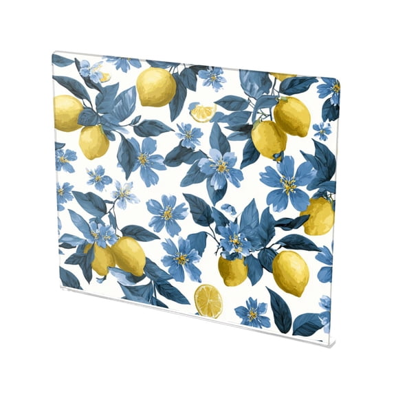 13.4" x 16.5" Food-Grade Acrylic Cutting Board Non-Slip Kitchen Chopping Board Large Lemons