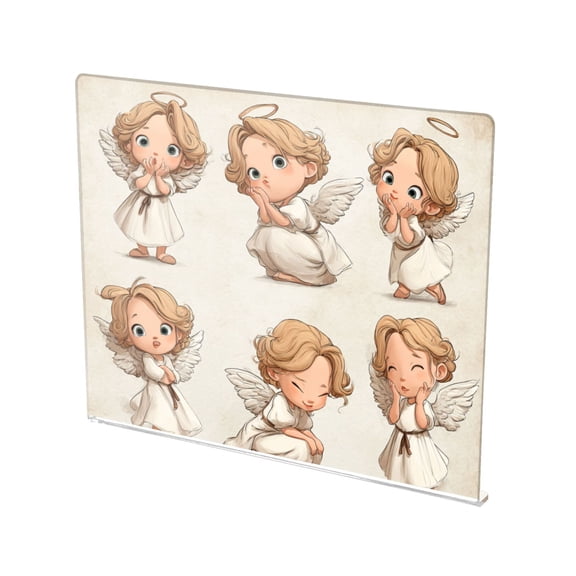 13.4" x 16.5" Food-Grade Acrylic Cutting Board Non-Slip Kitchen Chopping Board Lovely Angels Paper Cutouts