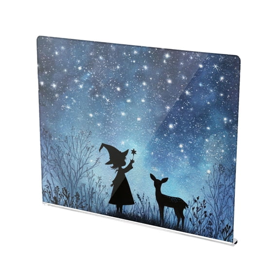 13.4" x 16.5" Food-Grade Acrylic Cutting Board Non-Slip Kitchen Chopping Board Magic Witch and The Moose