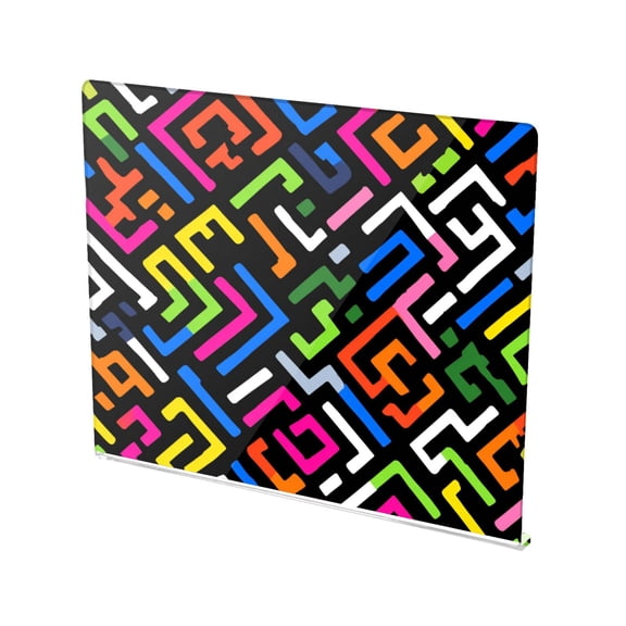 13.4" x 16.5" Food-Grade Acrylic Cutting Board Non-Slip Kitchen Chopping Board Multicolor Geometric Puzzle