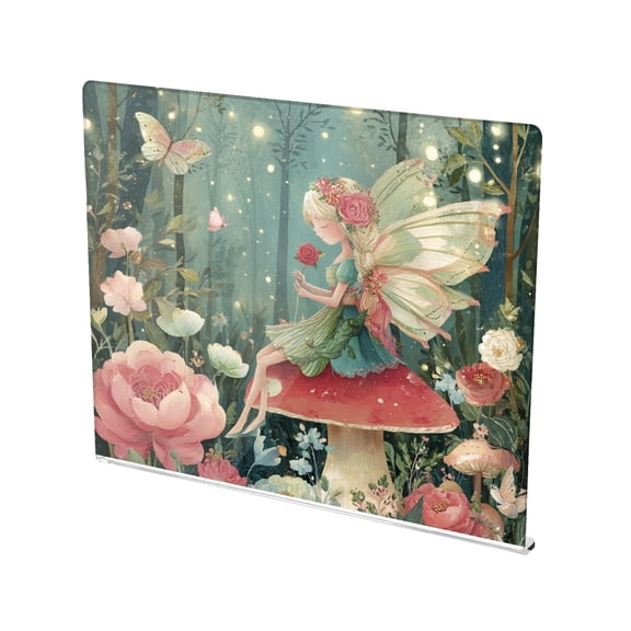 13.4" x 16.5" Food-Grade Acrylic Cutting Board Non-Slip Kitchen Chopping Board Mushroom Fairy Tale