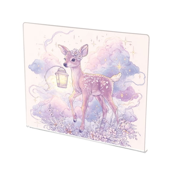 13.4" x 16.5" Food-Grade Acrylic Cutting Board Non-Slip Kitchen Chopping Board Petal-crowned Deer