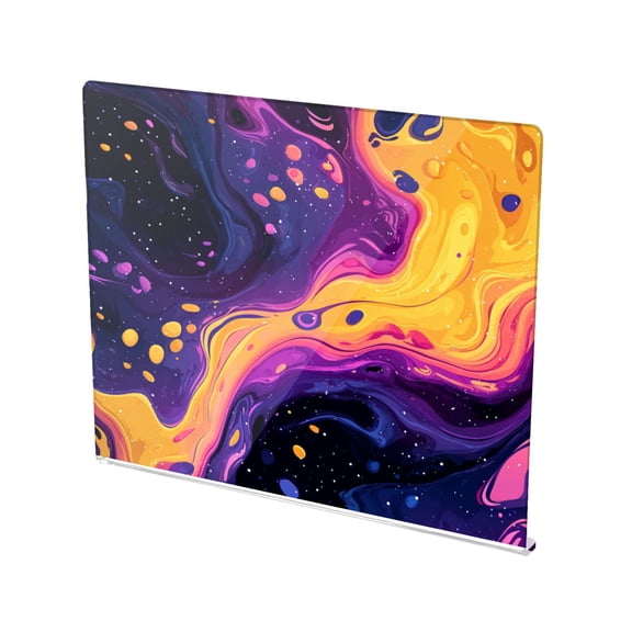 13.4" x 16.5" Food-Grade Acrylic Cutting Board Non-Slip Kitchen Chopping Board Psychedelic Colors Pattern