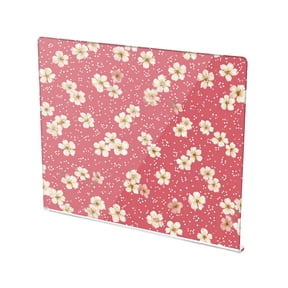 13.4" x 16.5" Food-Grade Acrylic Cutting Board Non-Slip Kitchen Chopping Board Red Cherry Blossom Print