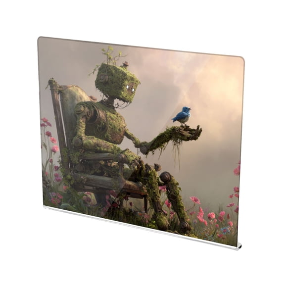 13.4" x 16.5" Food-Grade Acrylic Cutting Board Non-Slip Kitchen Chopping Board Robotics and Nature