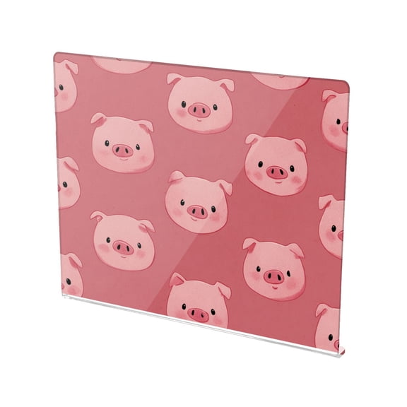 13.4" x 16.5" Food-Grade Acrylic Cutting Board Non-Slip Kitchen Chopping Board Simple Pink Pig Print