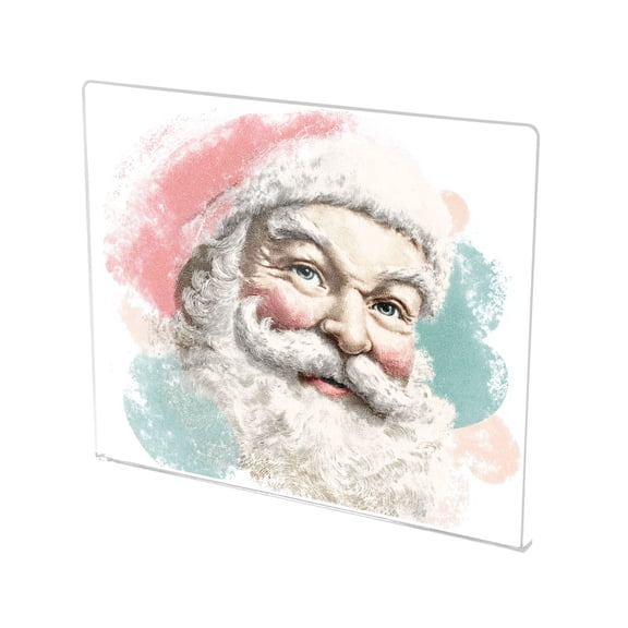 13.4" x 16.5" Food-Grade Acrylic Cutting Board Non-Slip Kitchen Chopping Board Smiling Santa Claus Pattern