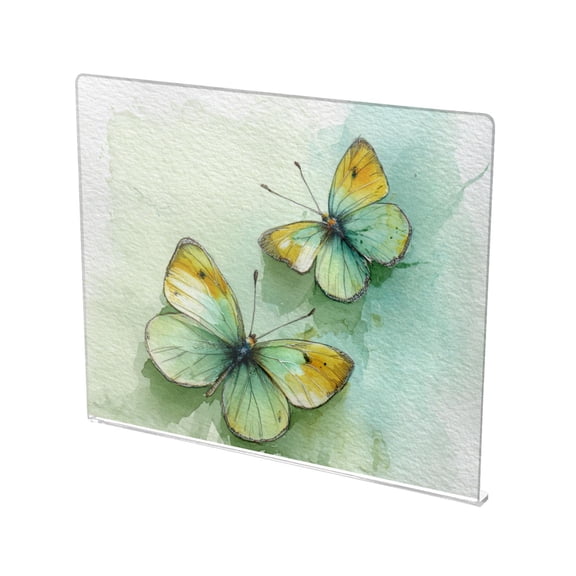 13.4" x 16.5" Food-Grade Acrylic Cutting Board Non-Slip Kitchen Chopping Board Soft Green Wing Pairs