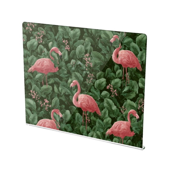 13.4" x 16.5" Food-Grade Acrylic Cutting Board Non-Slip Kitchen Chopping Board The Flamingo Family