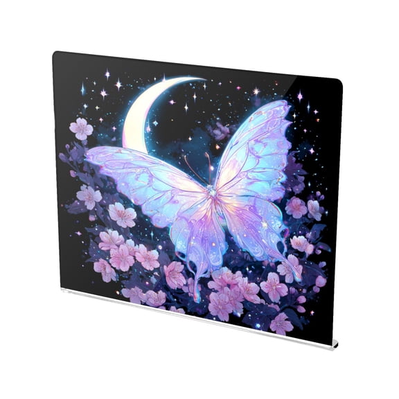 13.4" x 16.5" Food-Grade Acrylic Cutting Board Non-Slip Kitchen Chopping Board Transparent Beautiful Butterfly