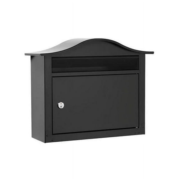 13.4 x 5.8 x 16.7 in. The Saratoga Galvanized Steel Wall Mount Locking Mailbox, Black