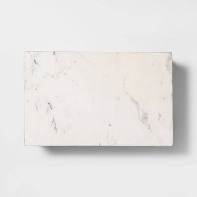 13.4" x 8.4" x 4.1" Marble Serving Stand Gold