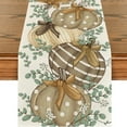 thumbnail image 1 of 13" * 48" Fall Pumpkin & Eucalyptus Leaves Printed Table Runner, Thanksgiving Decorative Tablecloth for Dining Table, TV Stand & Shoe Cabinet, Perfect Halloween & Thanksgiving Decorations, 1 of 8
