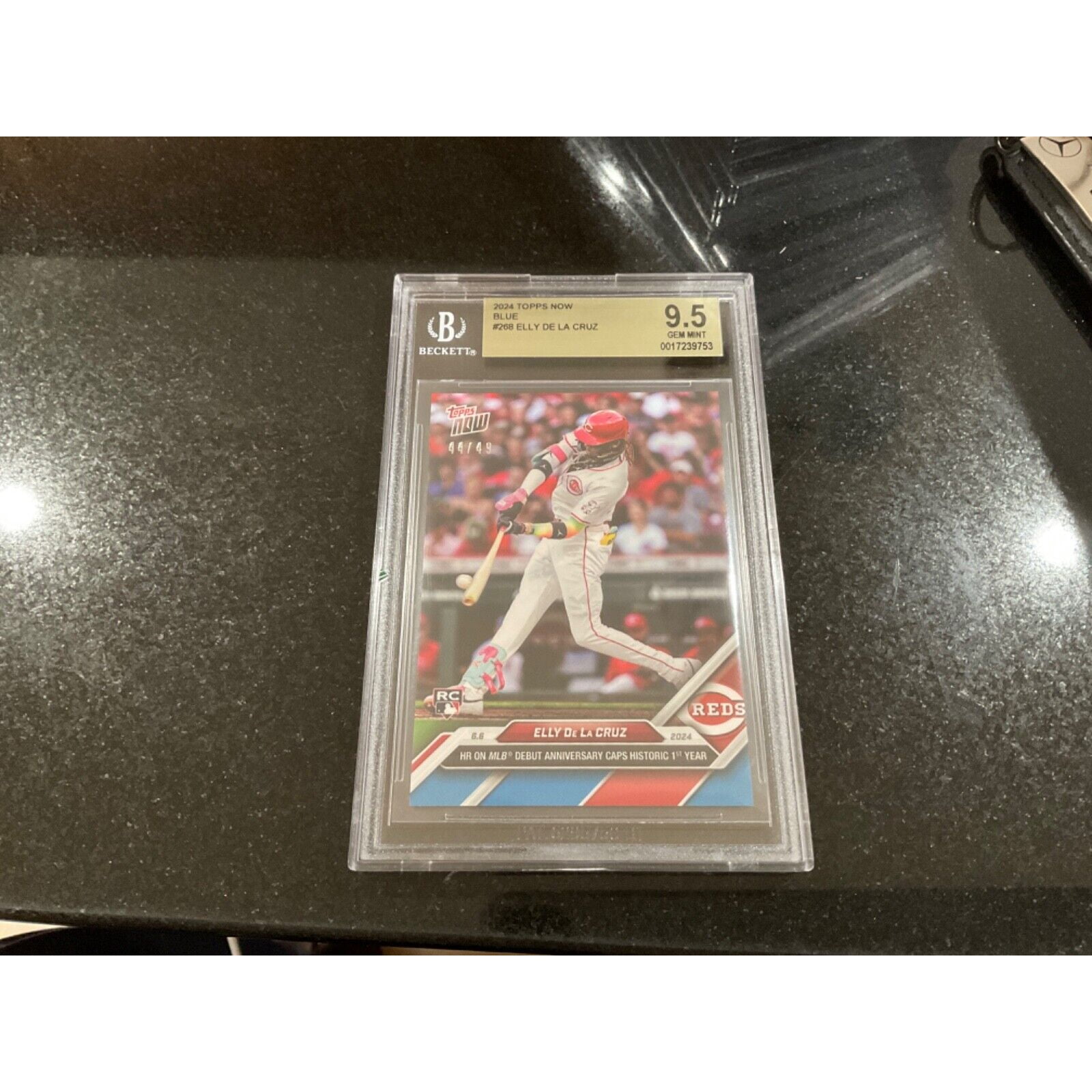 13/49 Elly De La Cruz 2024 MLB TOPPS NOW Card 268 HISTORIC 1st YEAR BGS