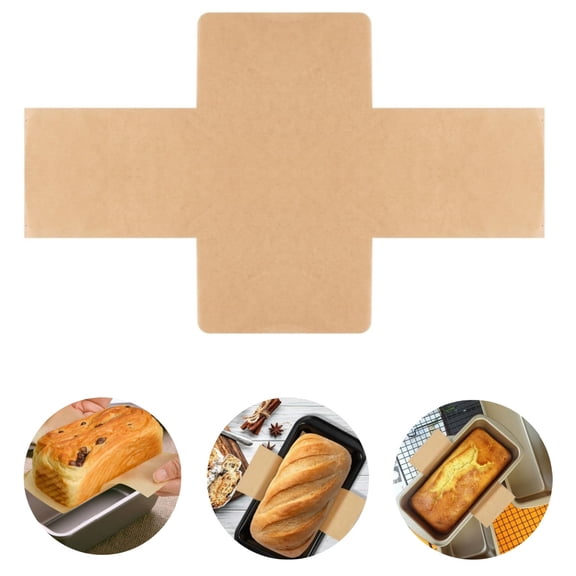 13.4x15.4In Baking Toast Paper,QZS Loaf Pan Precut Baking Parchment,Set of 100 Disposable Parchment Liners for Sourdough,Cakes