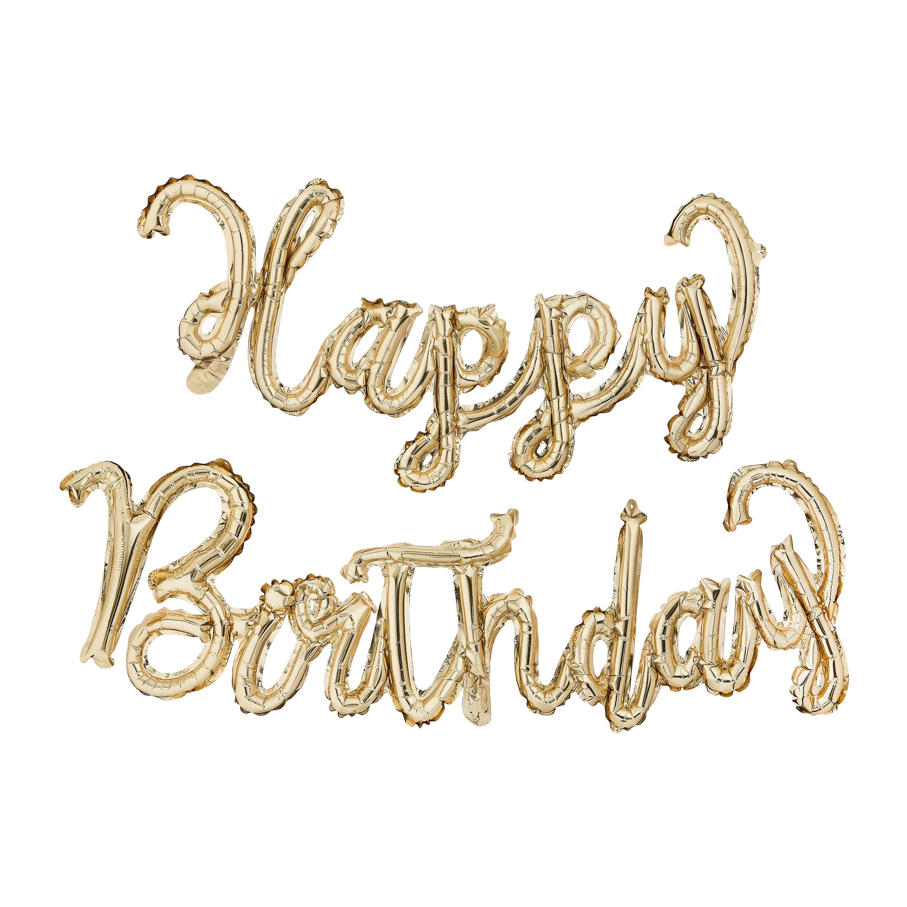 Gold Foil Happy Birthday Balloon Banner, 5 Pieces, by Way To Celebrate