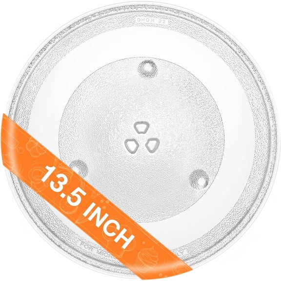13.5'' / 345mm Microwave Turntable Glass Plate, Replacement Plate for Panasonic, Kenmore, GE, LG, etc.