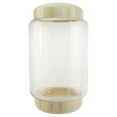 thumbnail image 1 of Northlight 13.5" Cylindrical Transparent Glass Container with Wooden Base and Lid - Clear/Brown, 1 of 4