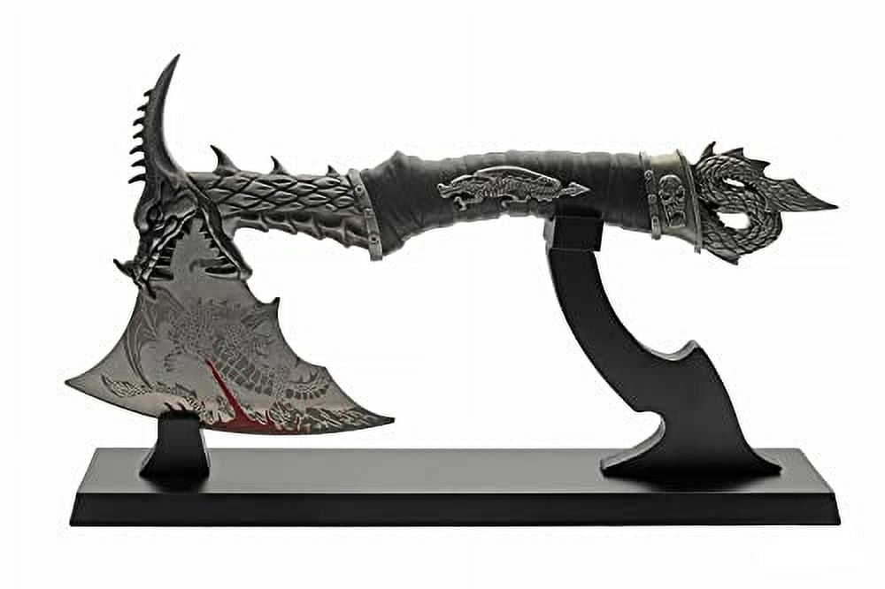 13.5” Decorative Fantasy Underworld Dragon Hatchet Collector’s Axe with Display Stand