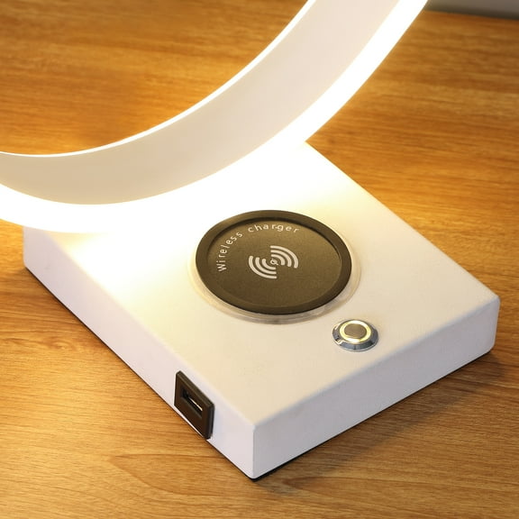 13.5 In. LED USB Wireless Charger Table Lamp