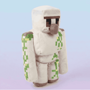 13.5 Inch Pixel-Style Beige Stuffed Character Plush Figure Soft Toy, Video Game Collectible Plushies - Iron