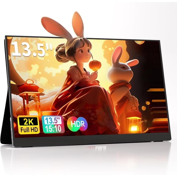 13.5''Portable for latop , FHD 60HZ Laptop Screen,-C and Inputs, -Slim IPS Panel with HDR and Cover & Speakers for Laptop,PC,Phone,/5,,,