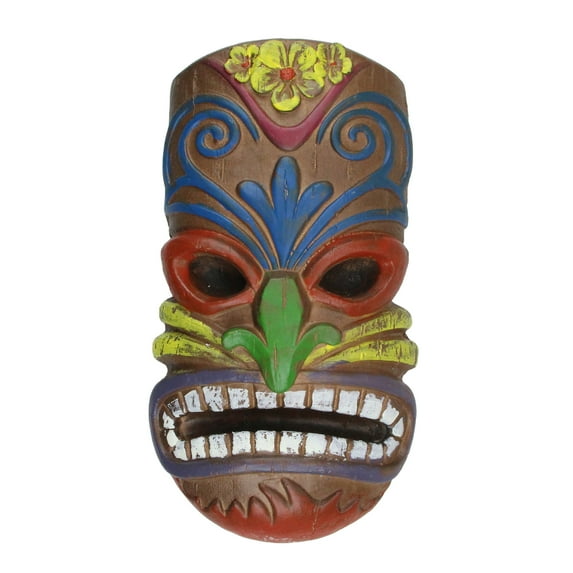 13.5" Tiki Mask Frown Face Outdoor Wall Hanging