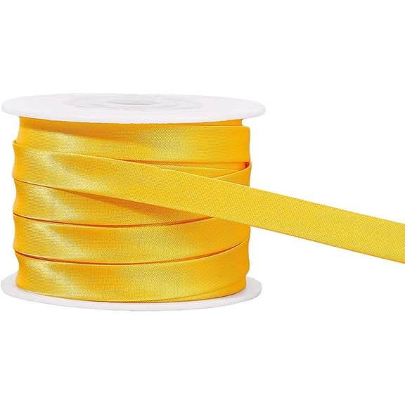 13.5 Yard Satin Bias Tape 3/8 Inch Double Fold Satin Binding Bias Ribbon for Cheongsam Decoration Clothing Seaming Piping Gold GoldDIY