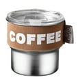thumbnail image 1 of 13.5 fl oz Stainless Steel Coffee Cup with Lid for Home Office and Travel Use, Portable Leak Proof Insulated Tumbler with Elastic Sleeve, Spill Proof Travel Mug for Car and Daily Commuting Needs, 1 of 8