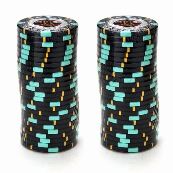 13.5 g Rock & Roll Clay Composite 10 Dollar Poker Chips - Pack of 25