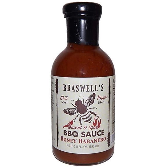 13.5 oz BBQ Honey Habanero Sauce, Pack of 6