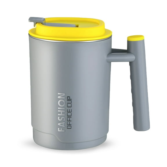 13.5 oz Removable Metal Coffee Mug Tumbler with Handle, Stainless Steel Camping Mug with Sealed Lid, Vacuum Double Layer Insulated Water Cup for Drinks, Travel, Office