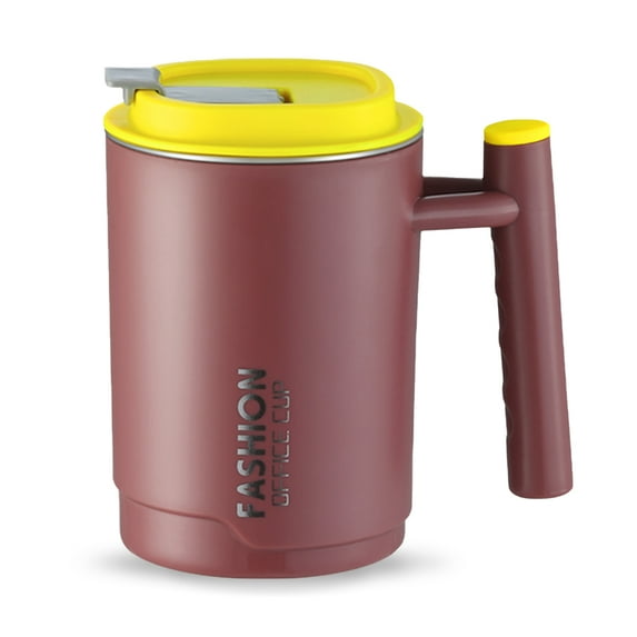 13.5 oz Removable Metal Coffee Mug Tumbler with Handle, Stainless Steel Camping Mug with sealed Lid, Vacuum Double Layer Insulated Water Cup for Drinks, Travel, Office