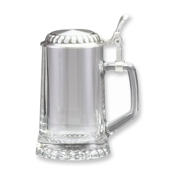 13.5 oz. Starbottom Glass Stein w/Removeable Pewter Lid