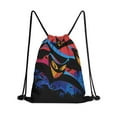 thumbnail image 1 of 13.5 x 16.5 Inch Halloween Pattern of Waterproof Drawstring Backpack with Shoe Compartment – Lightweight Dry Wet Separation Gym Bag for Men Women & Teens, 1 of 5