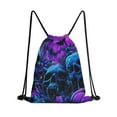 thumbnail image 1 of 13.5 x 16.5 Inch Halloween Pattern of Waterproof Drawstring Backpack with Shoe Compartment – Lightweight Dry Wet Separation Gym Bag for Men Women & Teens, 1 of 5