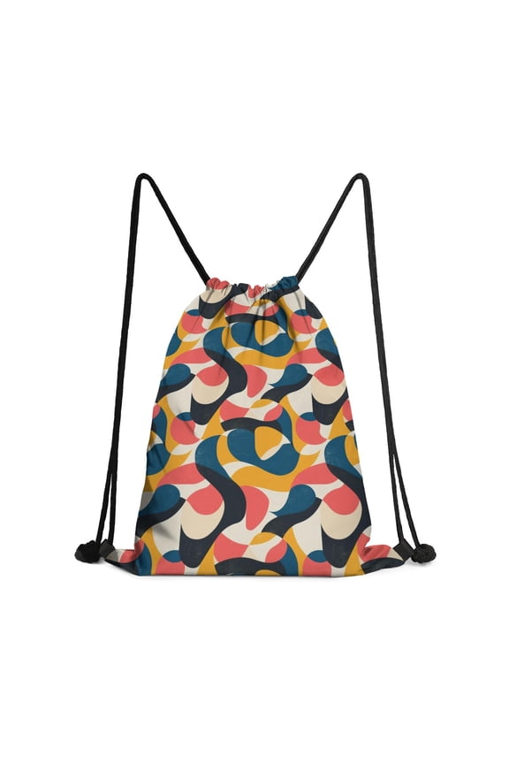 13.5 x 16.5 Inch Waterproof Drawstring Backpack with Shoe Compartment – Lightweight Dry Wet Separation Gym Bag for Men Women & Teens