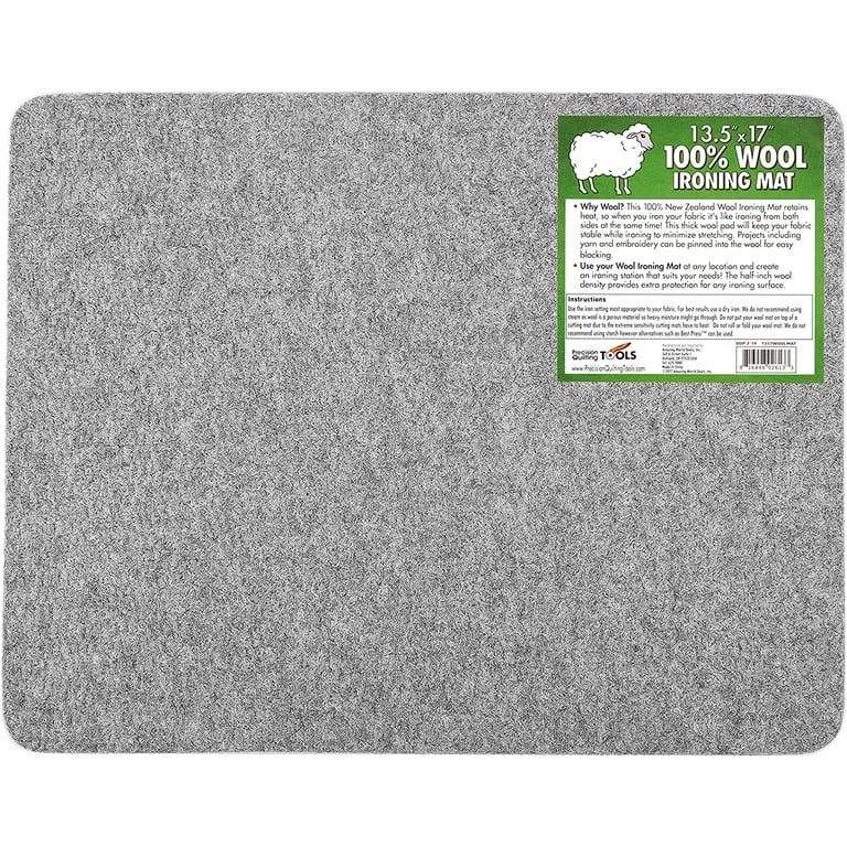 13.5 x 17 Wool Ironing Mat - Wool Pressing Mat for Quilting - 100% New  Zealand Wool 