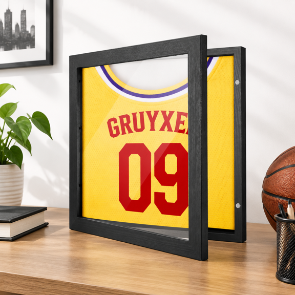 13.58 x 13.58 x 1.97 in Front-Opening Jersey Display Shadow Box